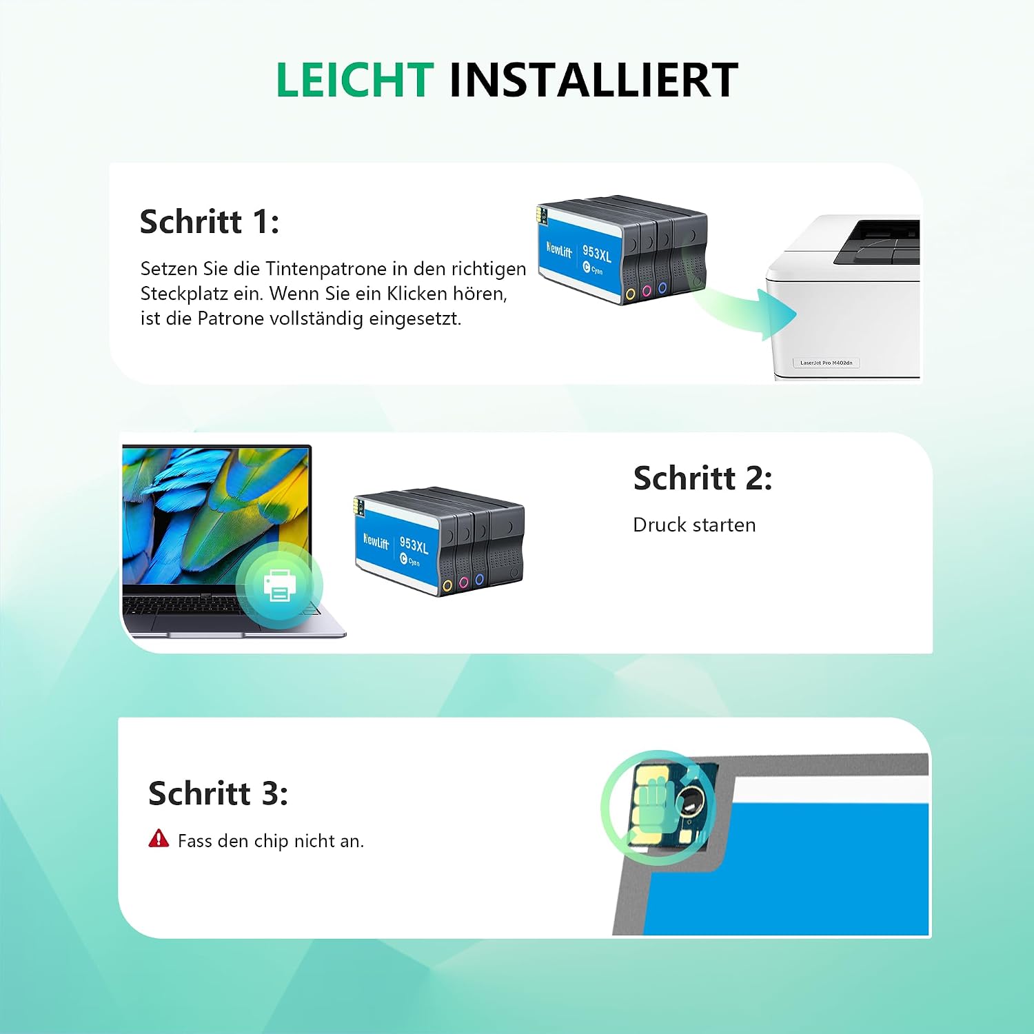 Thumbnail 6 de NewLift 953XL Druckerpatronen 4er-Pack