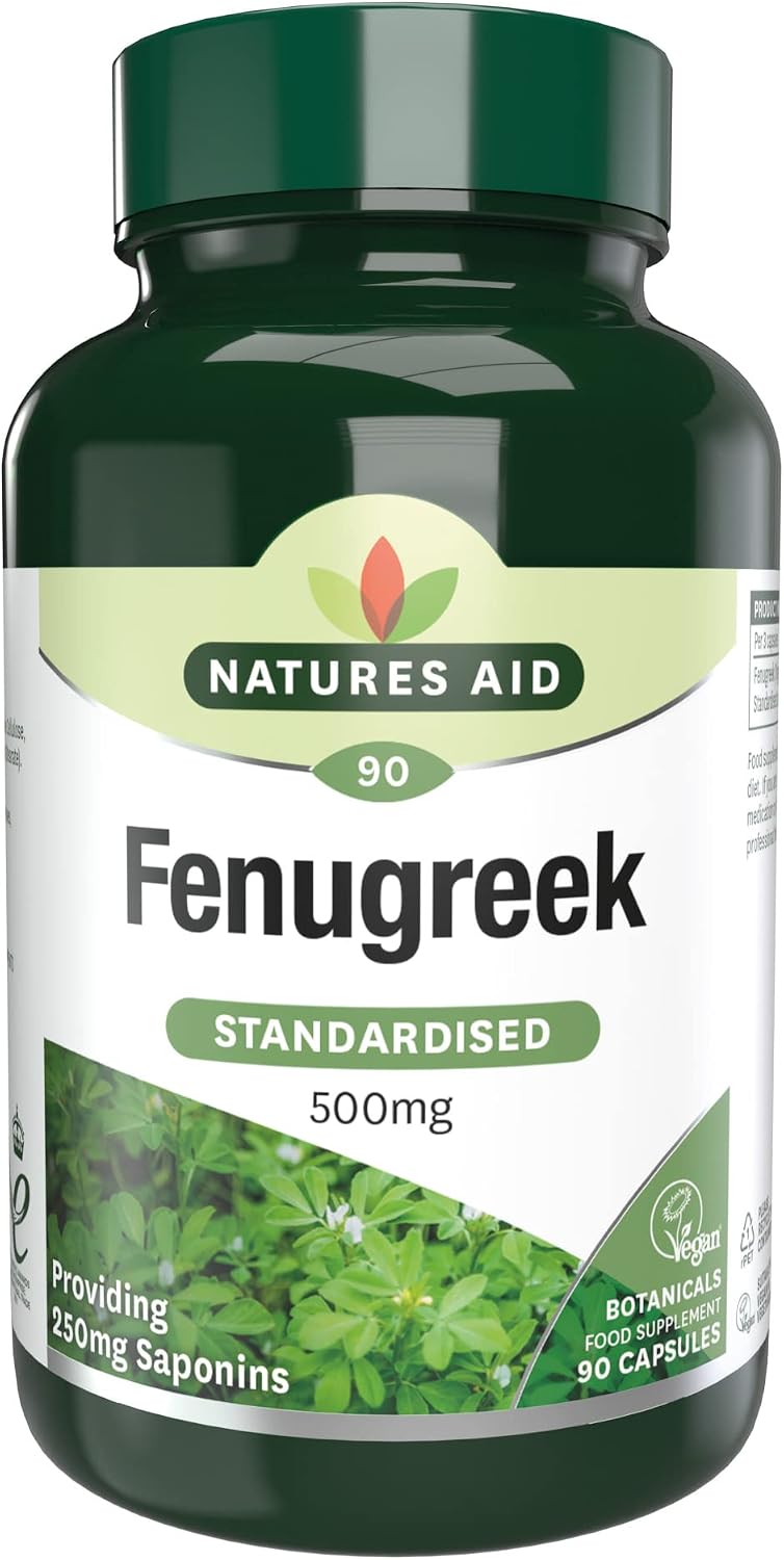 Detalle de Natures Aid Fenugreek 500 mg – 90 vegane Kapseln