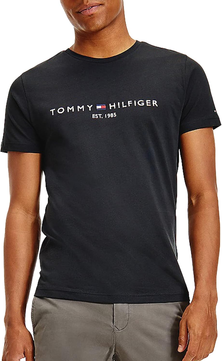 Detalle de Tommy Hilfiger Core camiseta algodón L negra