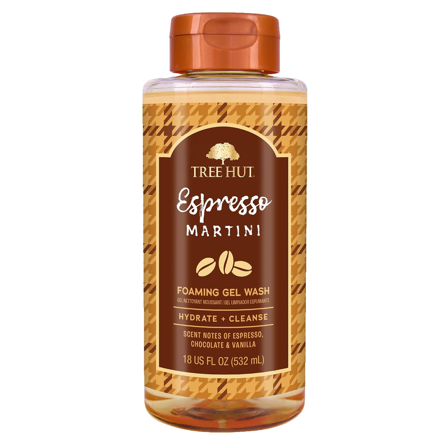 Detalle de Tree Hut Espresso Martini Foaming Body Wash, 18 Fl Oz with Shea Butter