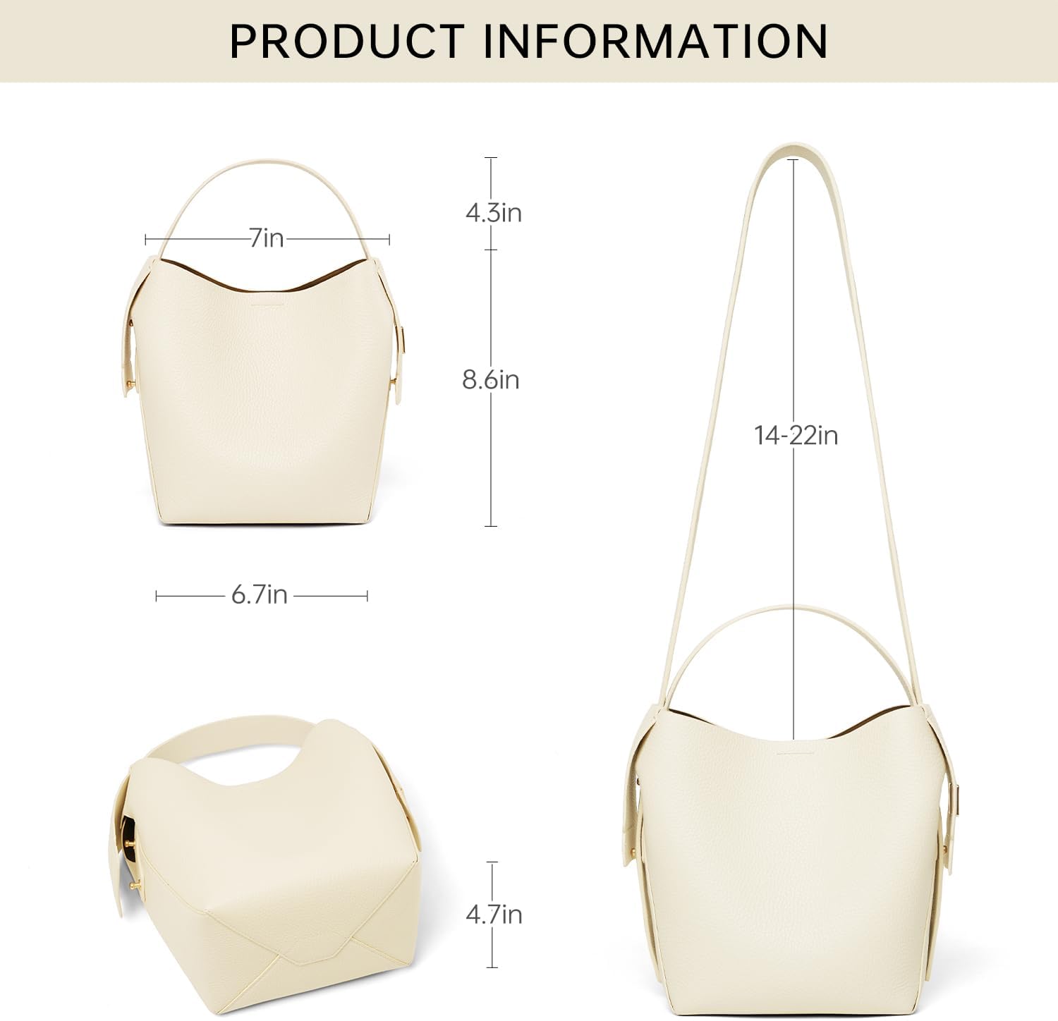 Detalle de LA FESTIN Cowhide Bucket Bag