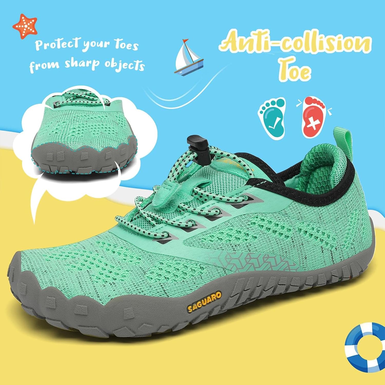 Thumbnail 3 de Saguaro Trailschuhe für Kinder – atmungsaktive, rutschfeste Barfuß-Sportschuhe für Mädchen und Jungen