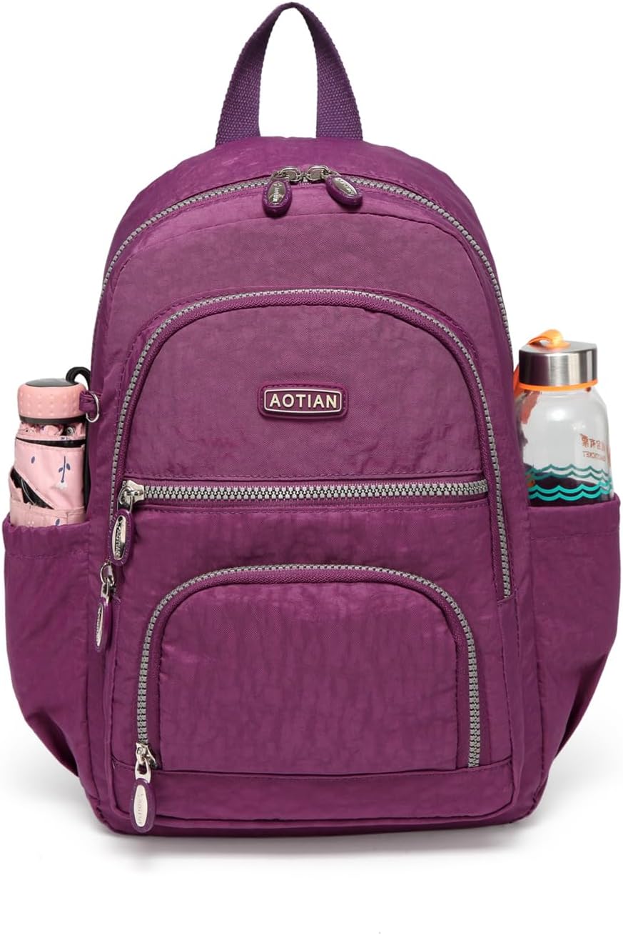 Detalle 2 de AOTIAN Women’s 9L Lightweight Sturdy Nylon Handy Backpack in Purple