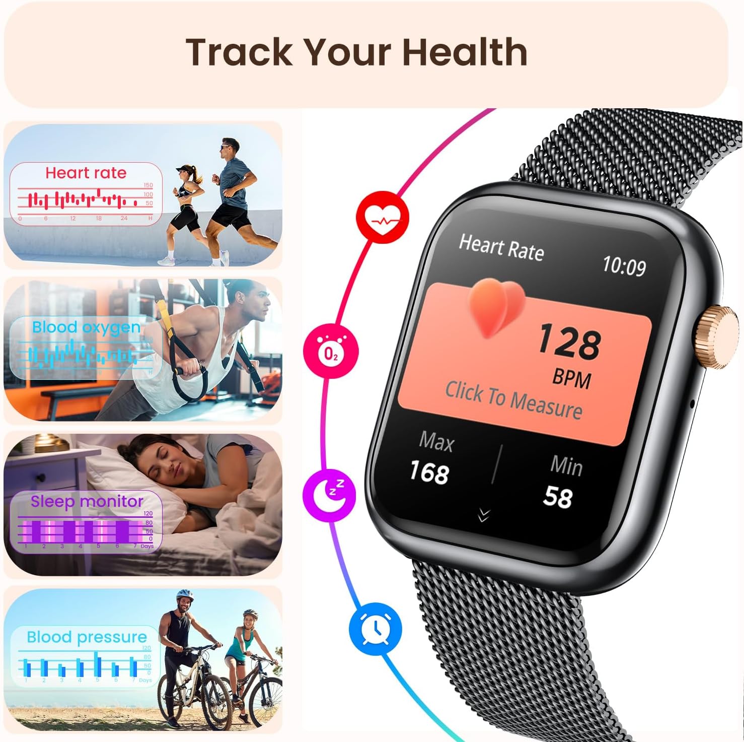 Thumbnail 4 de Women Smartwatch Fitness Tracker
