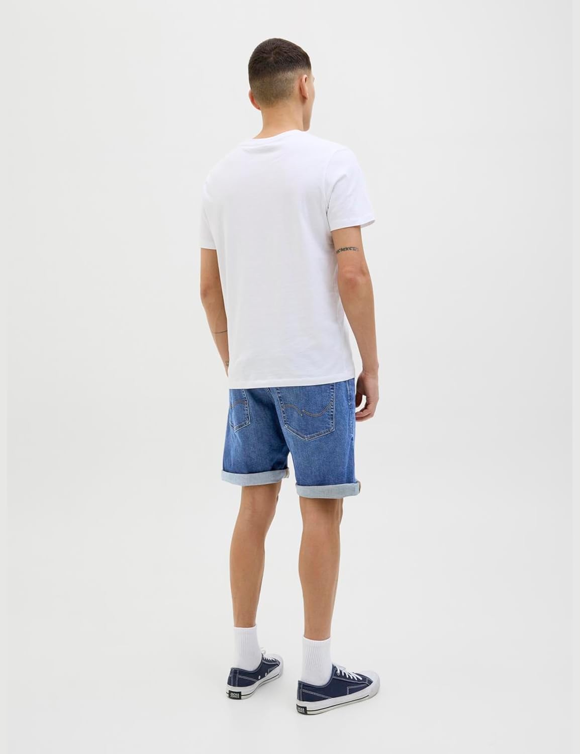 Detalle 1 de Jack & Jones Herren Jeans-Shorts Regular Fit – Mid Rise, kurze Hose