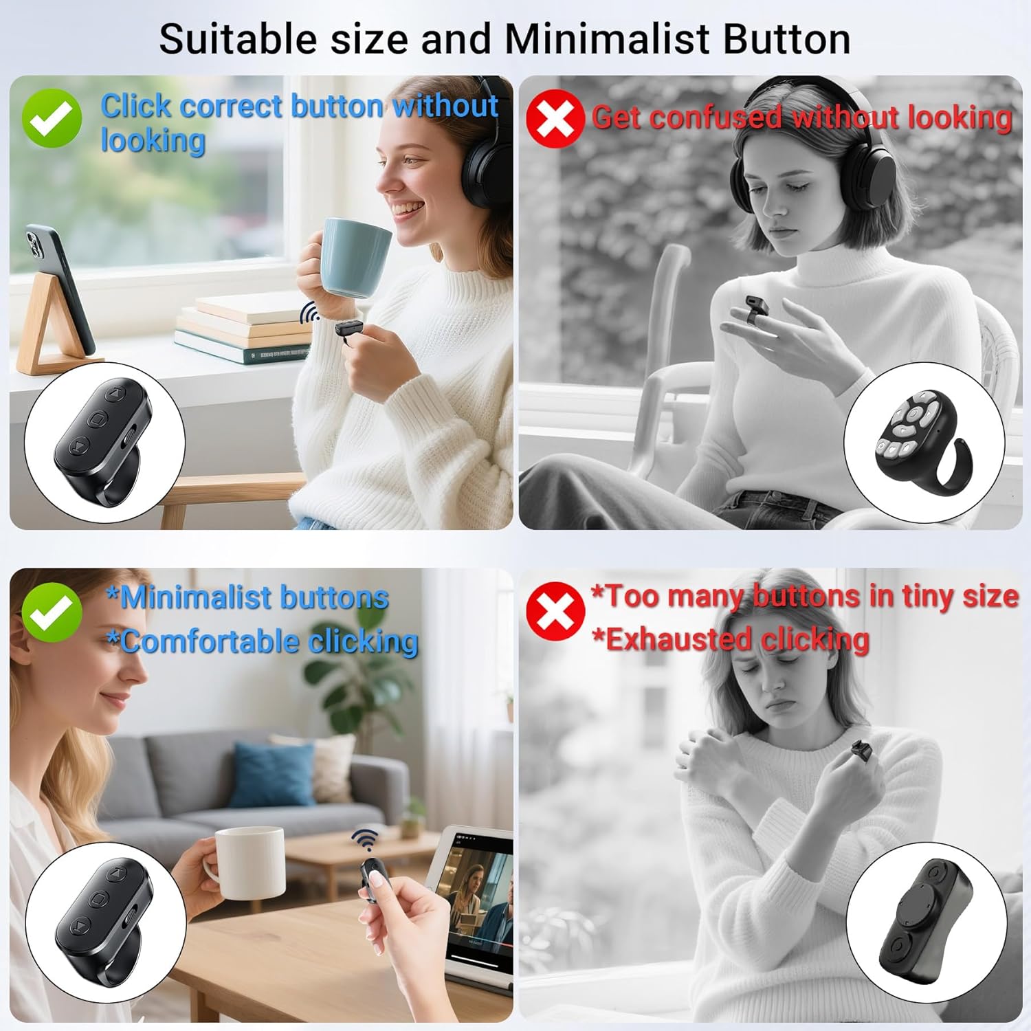 Thumbnail 1 de Scrolling Ring Remote wireless scroller for phone