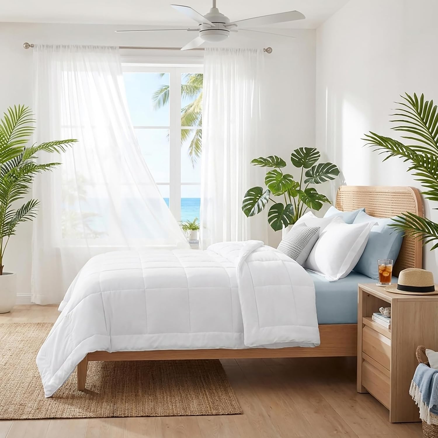 Detalle de RUIKASI Couette Été Légère 200x220 – Douceur et Fraîcheur pour 2 Personnes