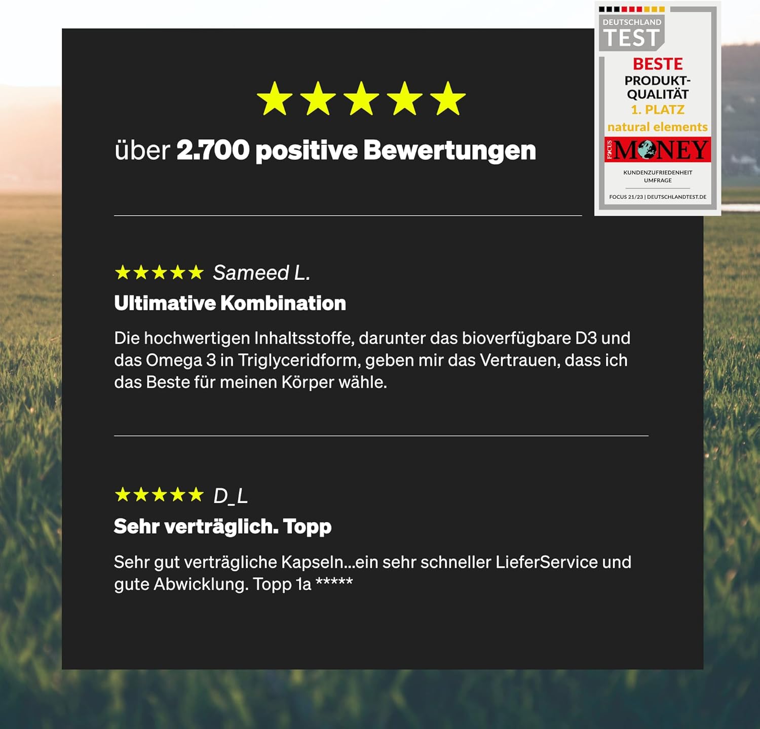 Thumbnail 4 de natural elements Vitamin D3 K2 Omega‑3 — Nahrungsergänzungsmittel