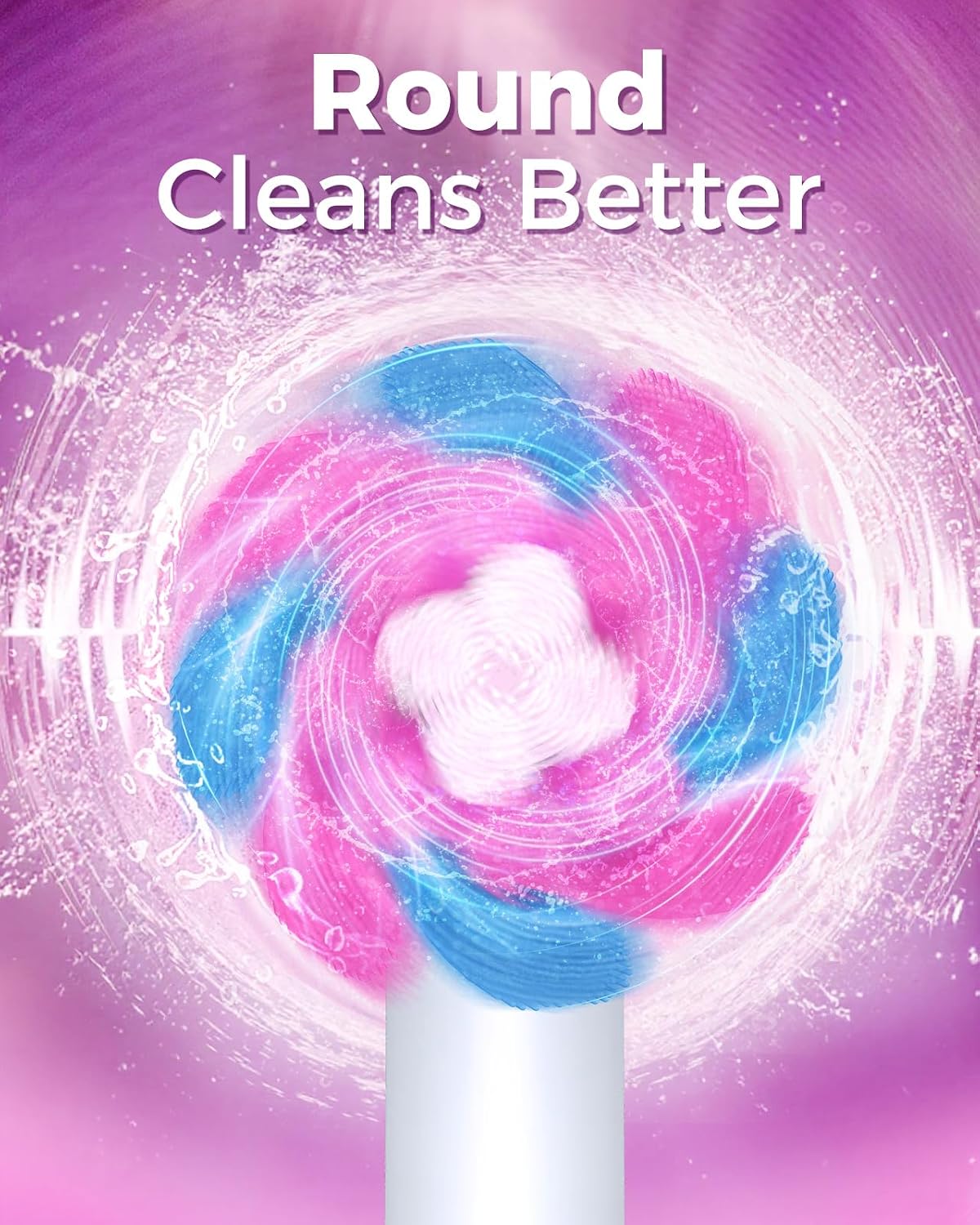 Thumbnail 1 de Rotating Electric Toothbrush for Adults with 8 Brush Heads and Wireless Charging – Pink