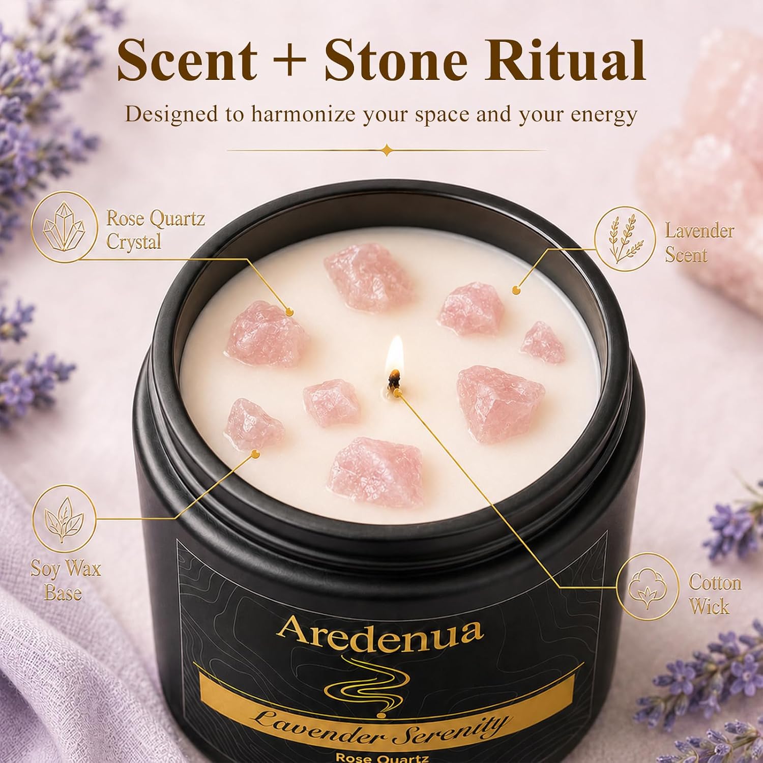Detalle 1 de Lavender Soy Candle, 7 oz