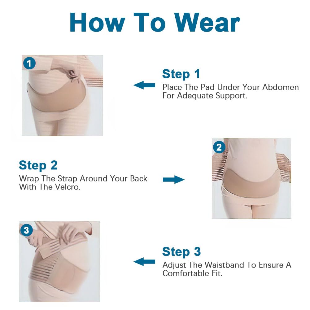 Thumbnail 3 de AUYAO Ceinture de Grossesse – Ceinture ventrale respirante XL, soutien abdominal et lombaire