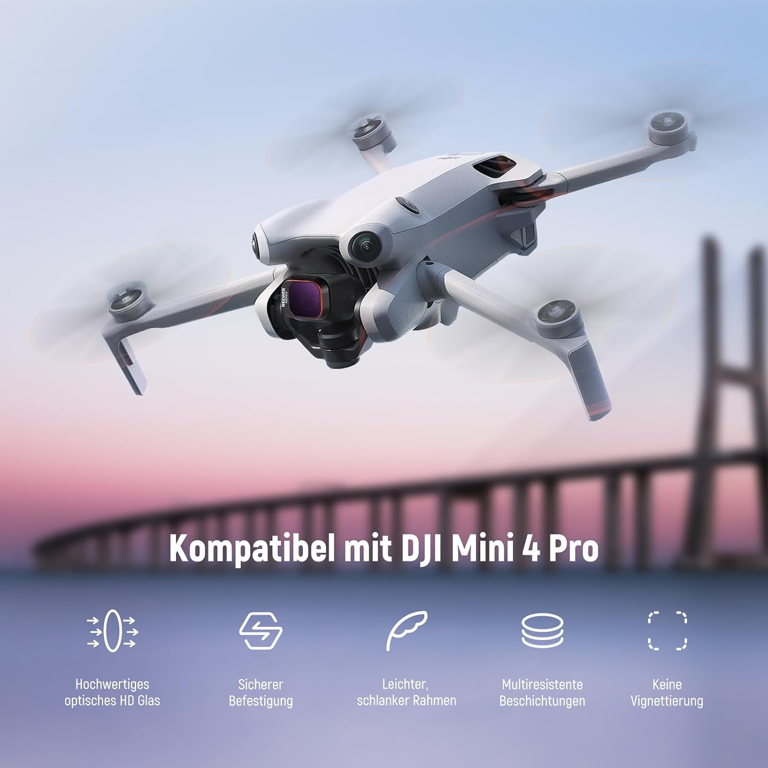 Thumbnail 1 de NEEWER ND- und CPL-Filterset (4er-Pack) für DJI Mini 4 Pro – ND16/ND64/ND256 & CPL Polarisationsfilter