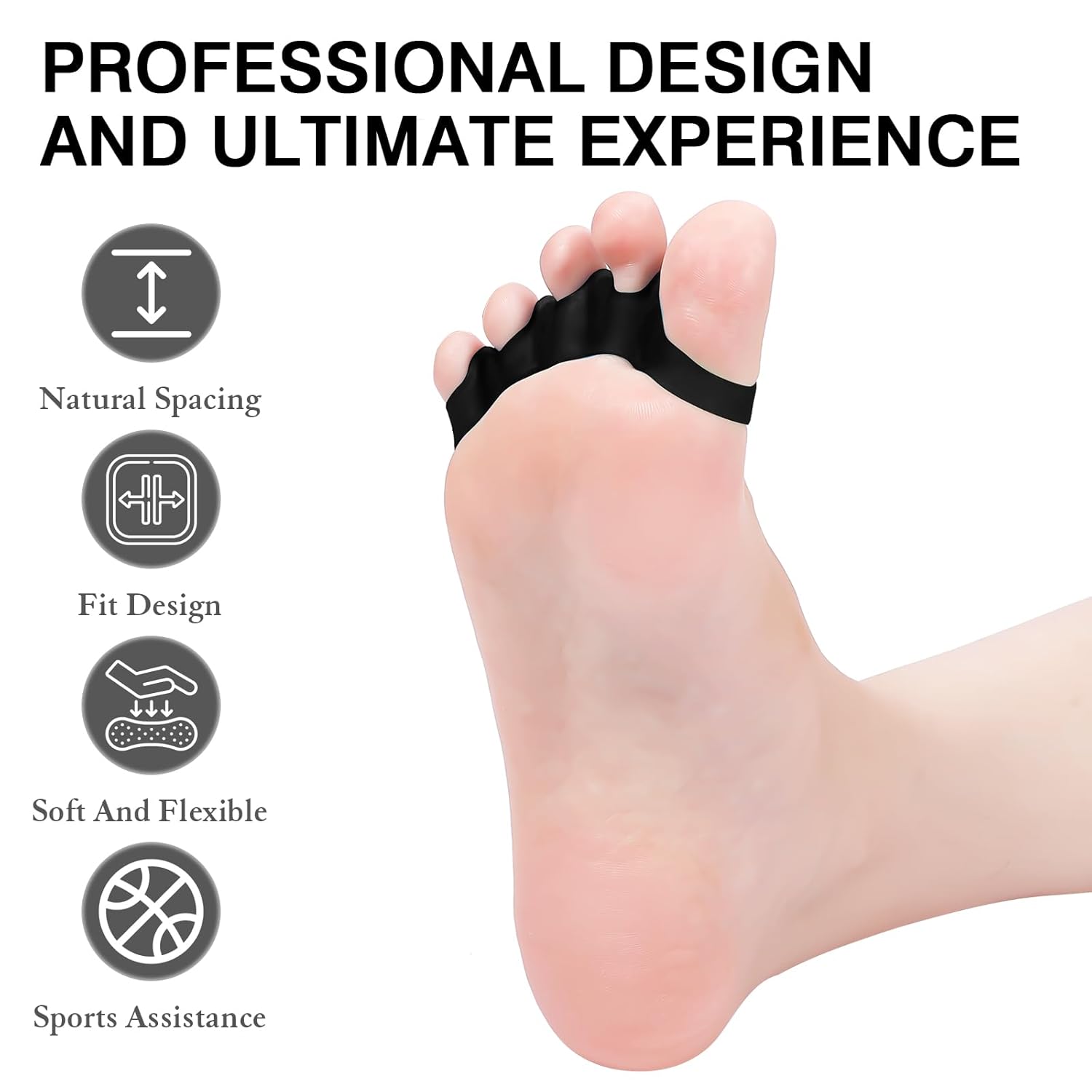 Detalle 1 de HLOES 2PCS Toe Spacers for Foot Pain Relief