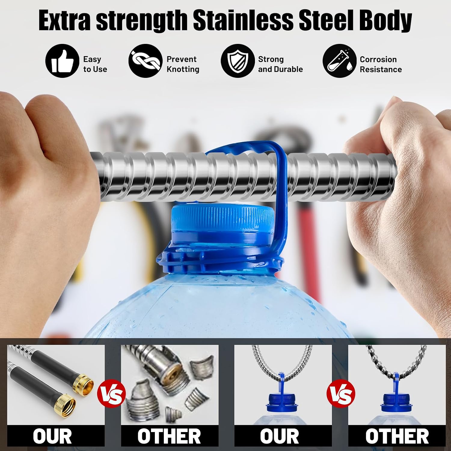 Thumbnail 4 de Beitopamz Stainless Steel Garden Hose 100 ft
