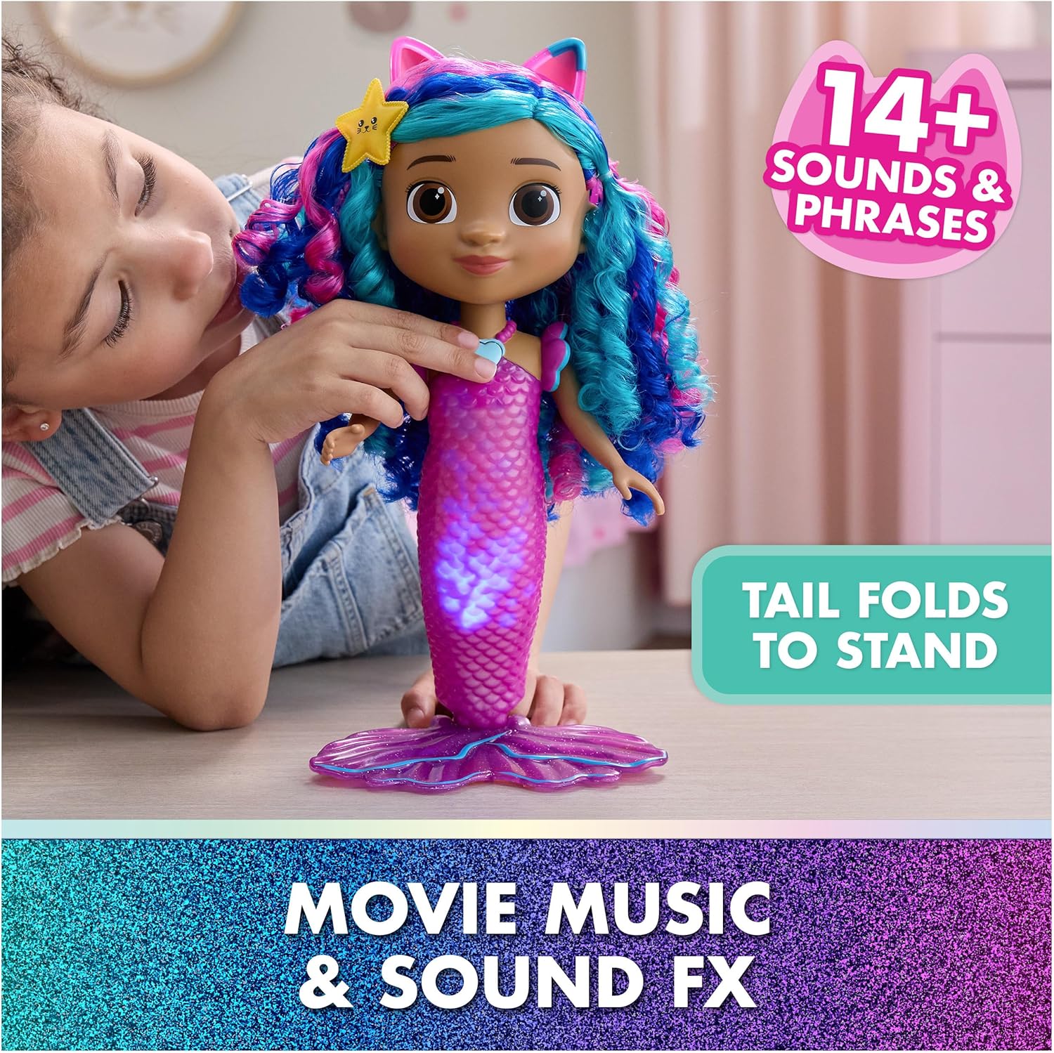 Detalle de Gabby’s Dollhouse Movie Mermaid 35.5 cm