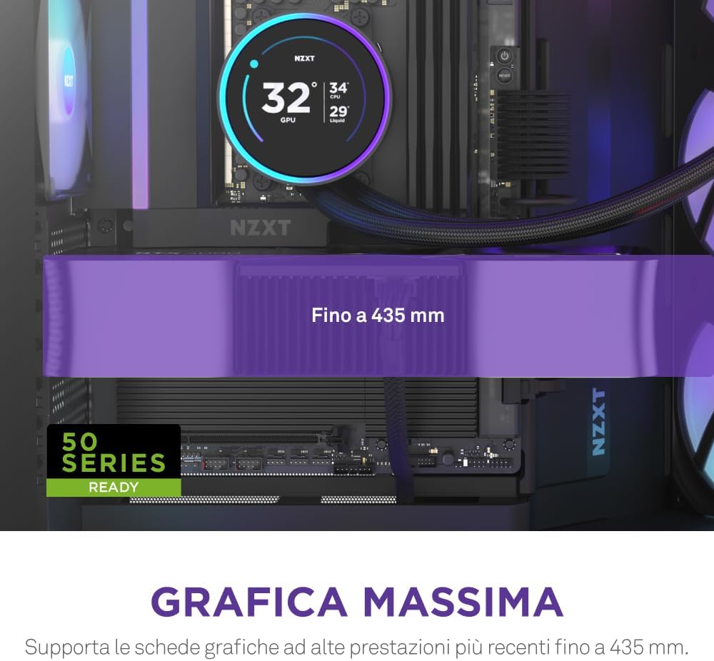Detalle 1 de NZXT H9 Flow RGB 2025 case PC 420mm