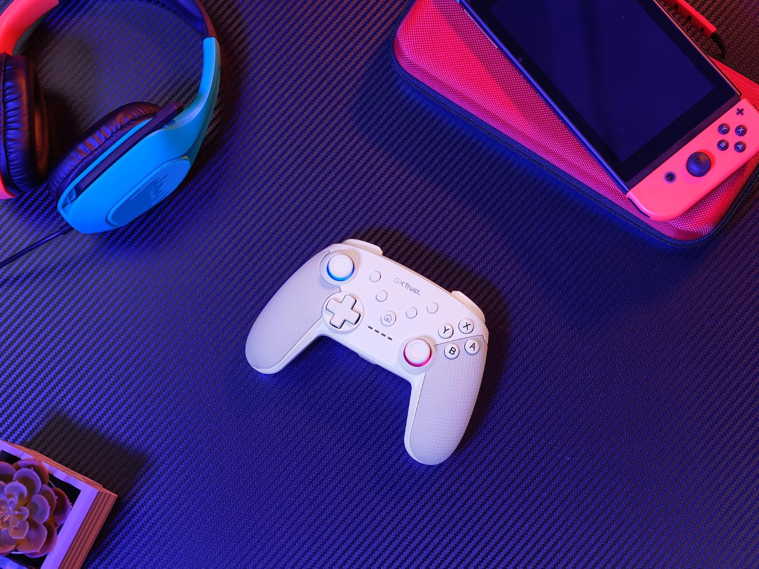 Detalle de GXTrust Muta Manette Switch Sans Fil avec Bluetooth – Blanc, autonomie jusqu’à 15 h
