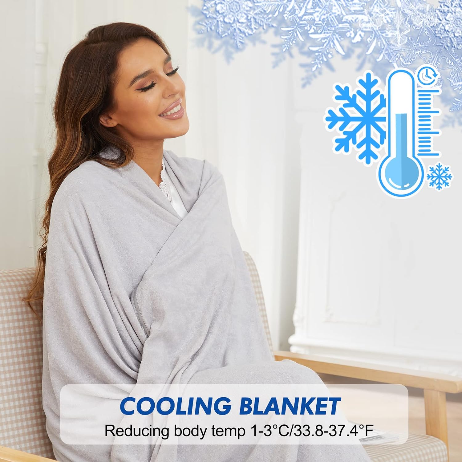 Thumbnail 4 de Sendowtek Cooling Blanket 60 x 80 inch for Hot Sleepers: Dual-Sided Comfort with Cooling and Soft Warmth