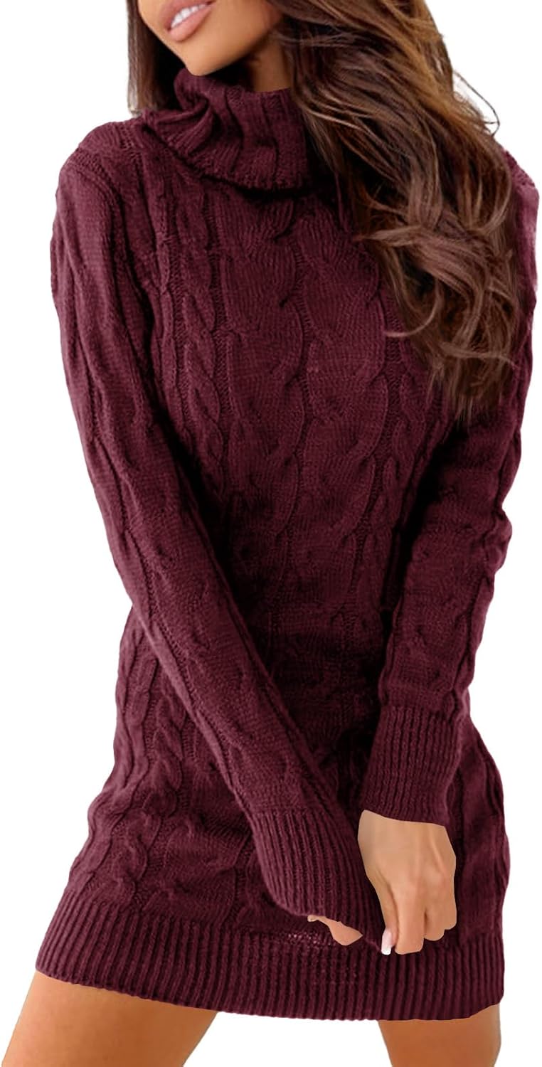 Thumbnail 6 de Langwyqu Cable Knit Sweater Dress