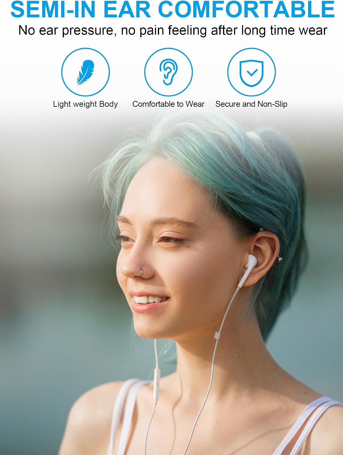 Detalle de USB C Headphones for iPhone 17/16/15 — 2-Pack Wired Earbuds with Mic, Volume Control, DAC Enhancement