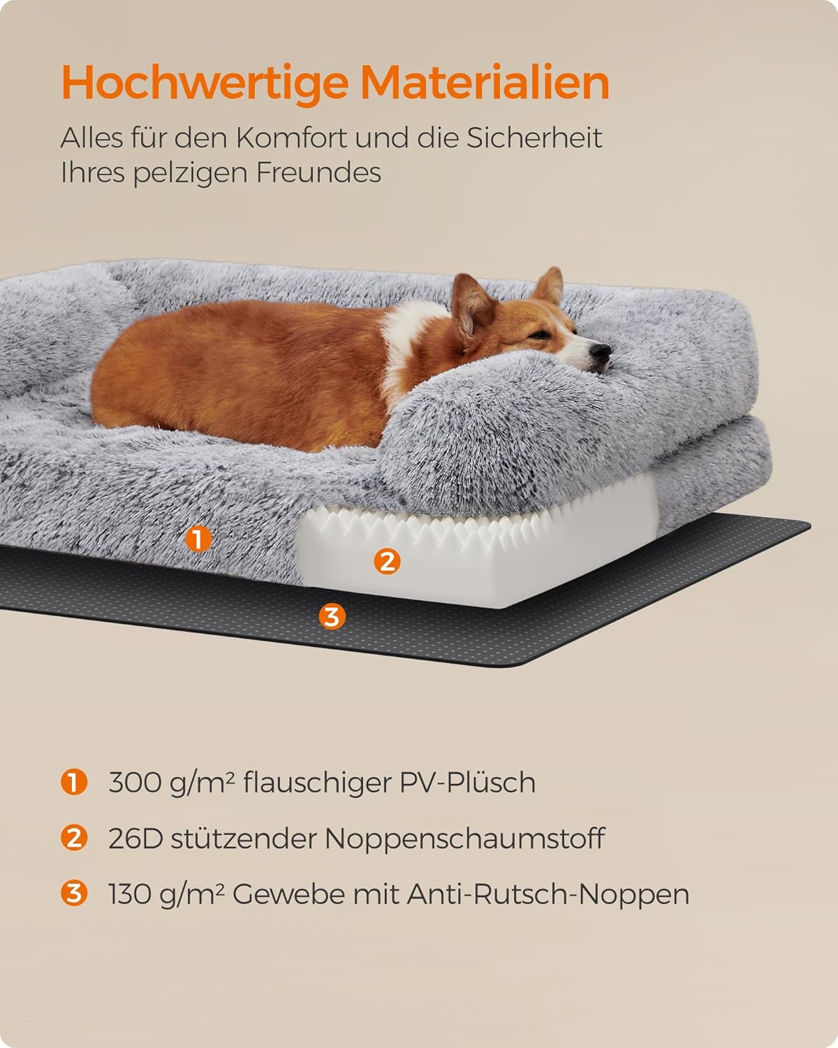 Thumbnail 4 de Feandrea FluffyHug Hundebett 25 kg