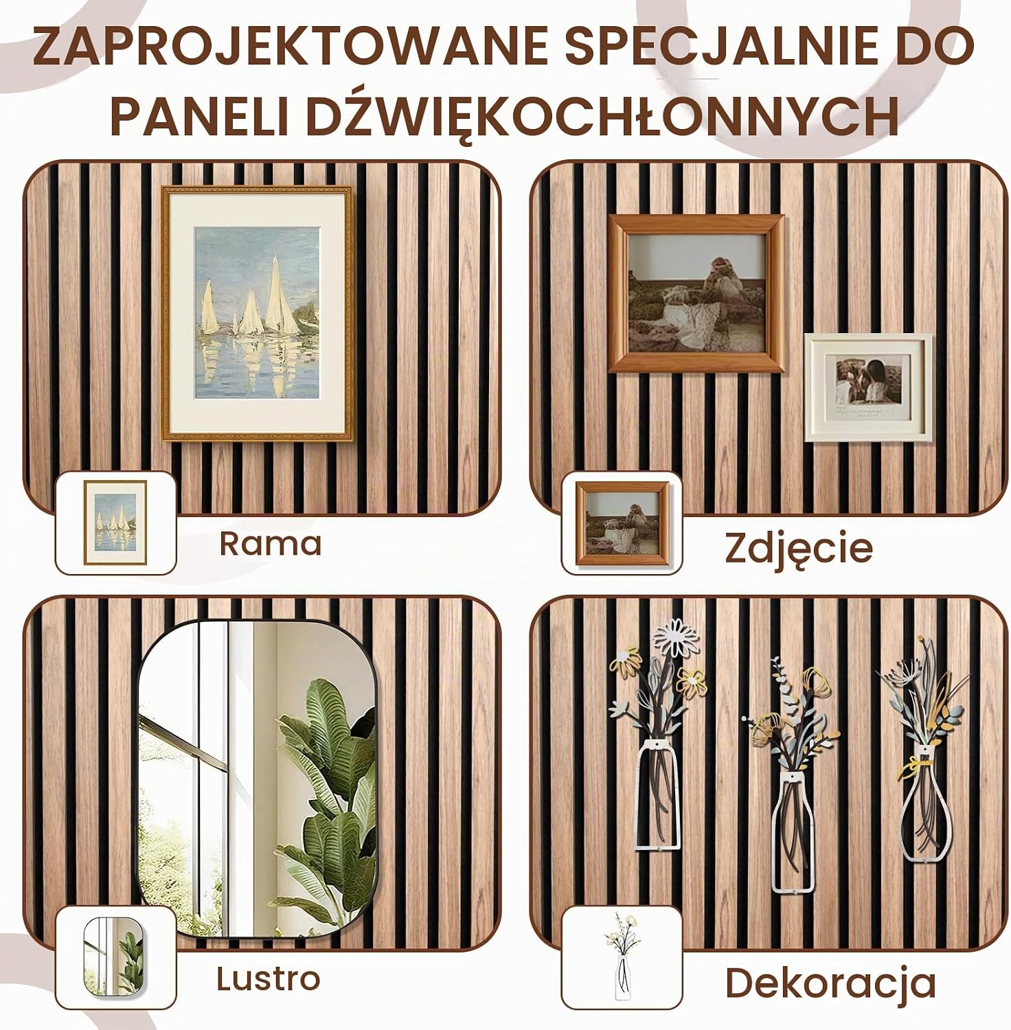 Detalle 2 de INQUIRLLY ST-08486 – 3 regulowane haki do paneli akustycznych bez wiercenia