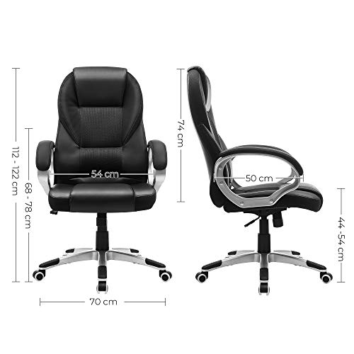 Thumbnail 2 de Silla de Oficina Ergonómica SONGMICS OBG22B: Silla Giratoria con Ruedas, Altura Ajustable, Negro