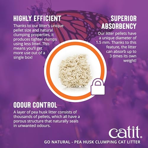 Thumbnail 4 de Catit Go Natural Vanilla Scented Pea Husk Clumping Cat Litter – 5.6kg (2 x 2.8kg)