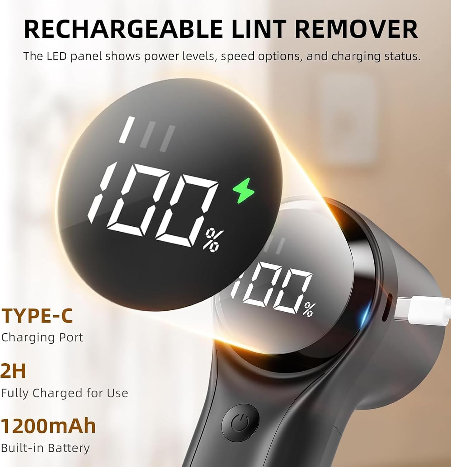Detalle 2 de BZGG Rechargeable Lint Remover for Clothes