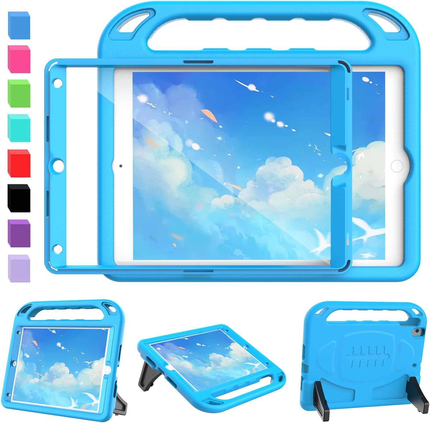 Detalle de SINSO Kids Case for iPad 9th Gen / 8th Gen / 7th Gen 10.2in with Built-in Screen Protector