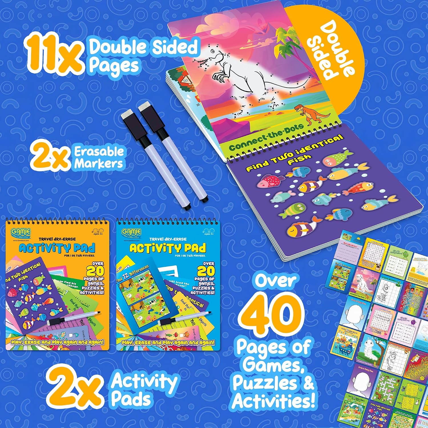 Thumbnail 1 de Reusable Travel Activity Books for Kids 2-Pack