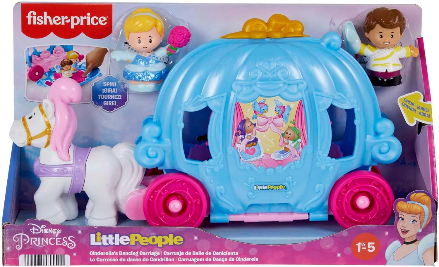 Thumbnail 5 de Fisher-Price Little People Cinderella’s Dancing Carriage playset (HGP76)