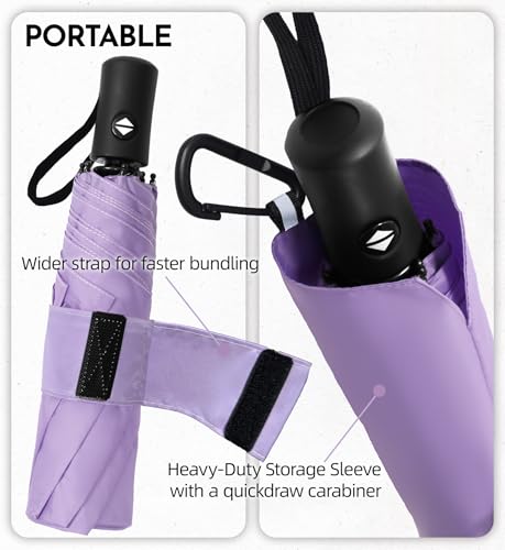 Thumbnail 4 de LILAC Windproof Automatic Umbrella: Strong 7-Rib Compact Travel Brolly