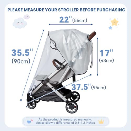 Detalle 2 de Bemece Habillage Pluie Universelle pour Poussette — Contre Pluie et Vent