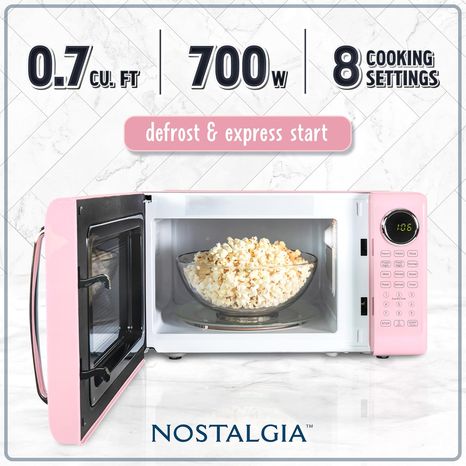 Thumbnail 1 de Nostalgia Retro Microwave 0.7 cu ft 🍽