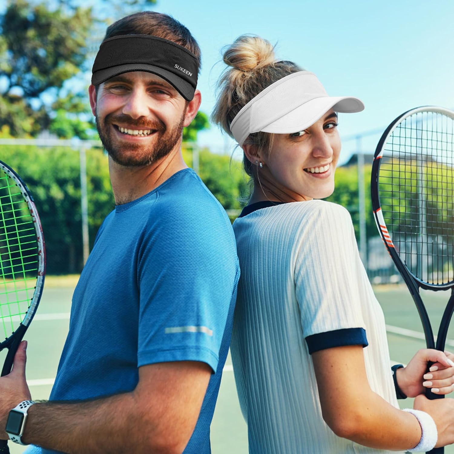 Thumbnail 5 de Sukeen Sun Visor Hat (UPF 50+) – Cooling sweatband visor cap for running, golf and cycling