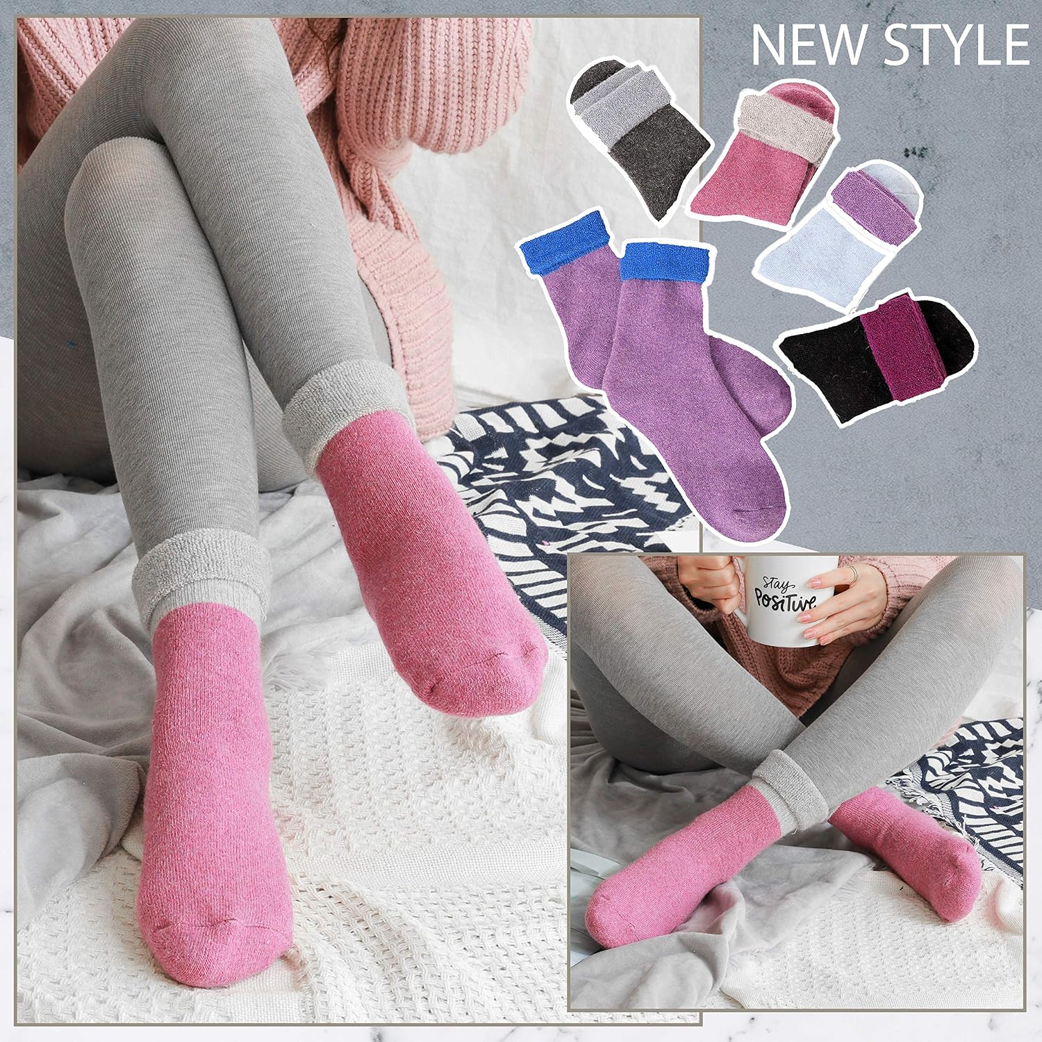 Detalle 2 de EBMORE Merino Wool Thermal Socks 5 Pairs