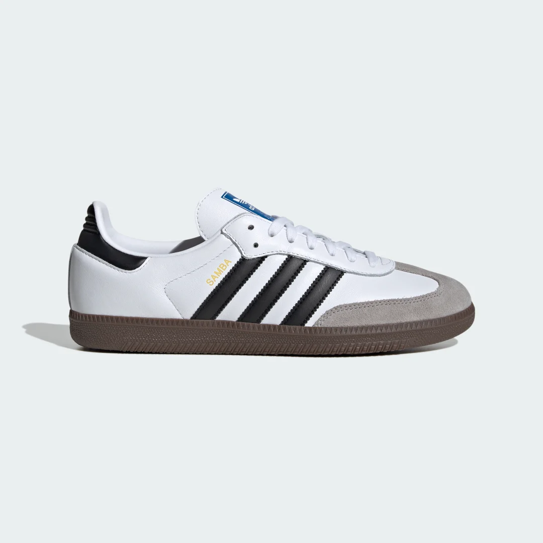 Detalle de Adidas Samba OG Blanco: estilo atemporal para uso diario