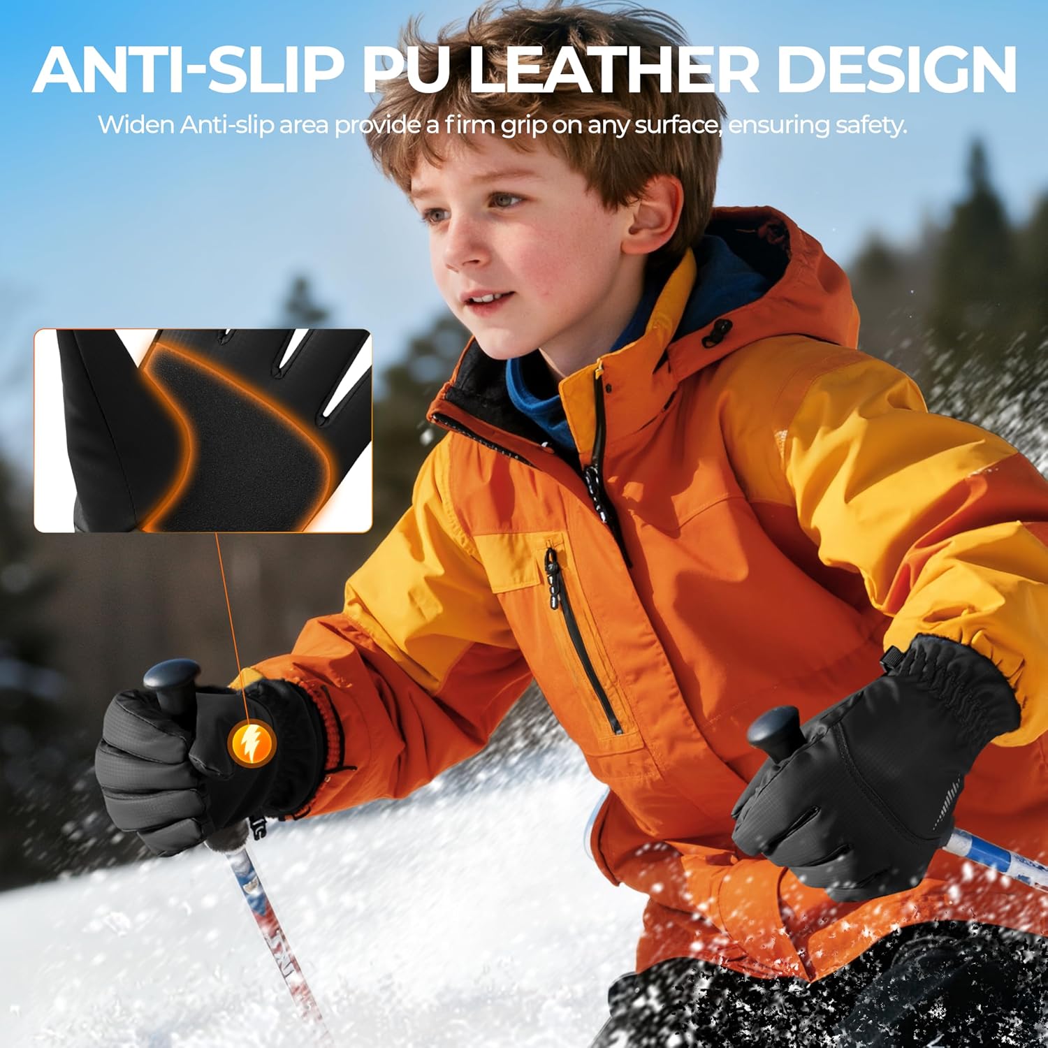 Thumbnail 2 de rivmount Kids 3M Ski Gloves ages 3-15