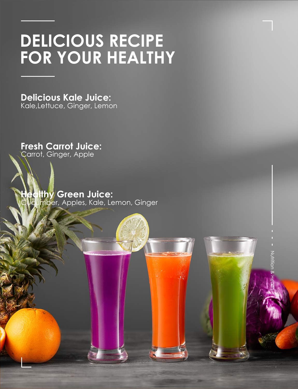 Detalle 2 de FOHERE Juicer 800W 3-Speed