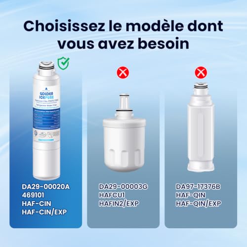 Thumbnail 1 de GOLDEN ICEPURE Filtre à Eau pour Réfrigérateur – Compatible avec Samsung et consort pour une eau plus pure