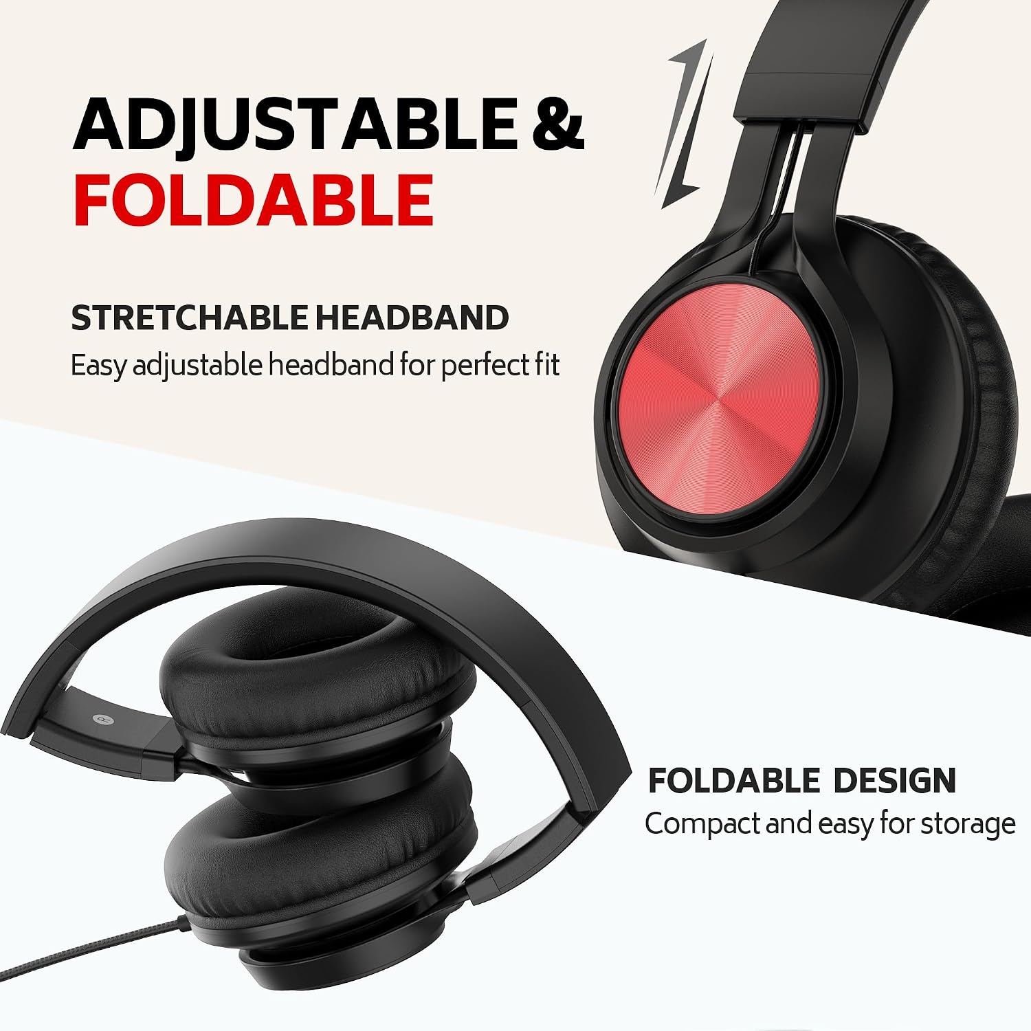 Detalle de AILIHEN Kids Headphones with Microphone