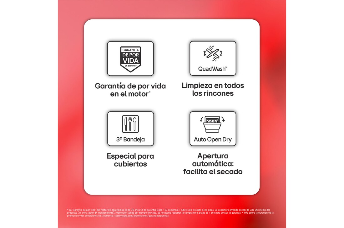 Thumbnail 2 de LG DF355FW Outlet lavavajillas blanco, 3ª bandeja