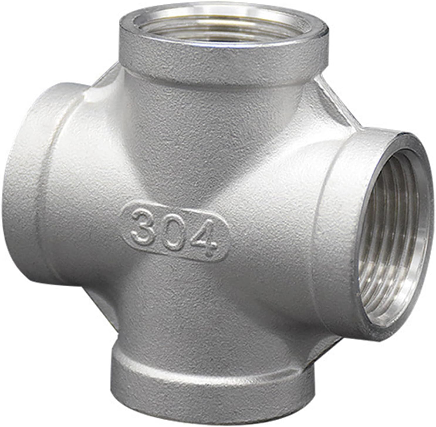 Detalle de AGUTEA Stainless Steel Pipe Cross, 1 Inch