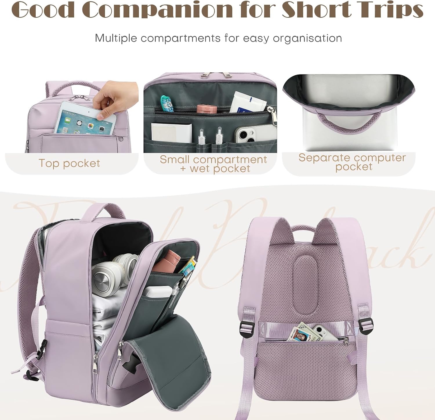 Detalle 2 de Yankony Mochila de Viaje Cabina ✈️ Ryanair 20L Hombre/Mujer