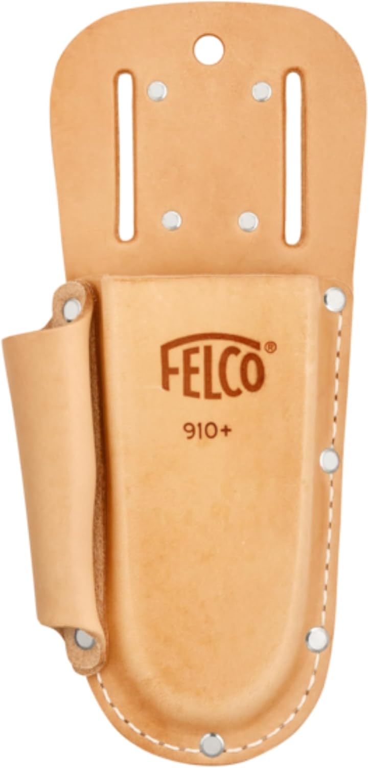 Detalle de FELCO 910 Ledertasche – Ledertasche für Gartenschere, Gürteletui mit Clip & Schlaufe