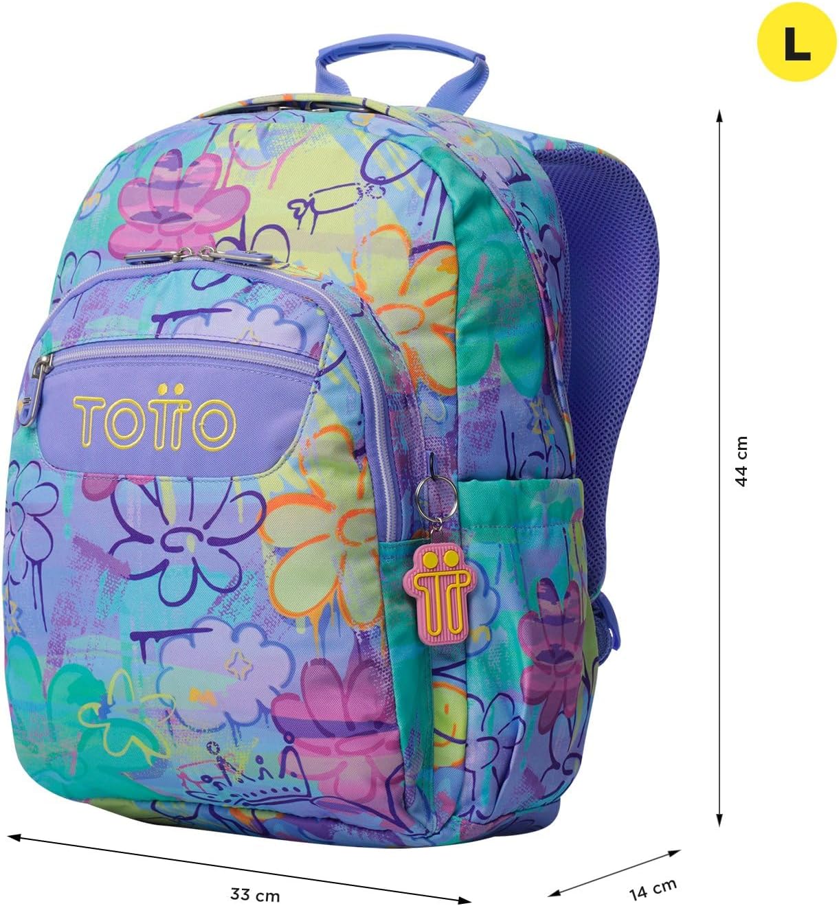 Thumbnail 1 de TOTTO Mochila Escolar Acuareles: 20 L, adaptable a carro y con compartimento para portátil