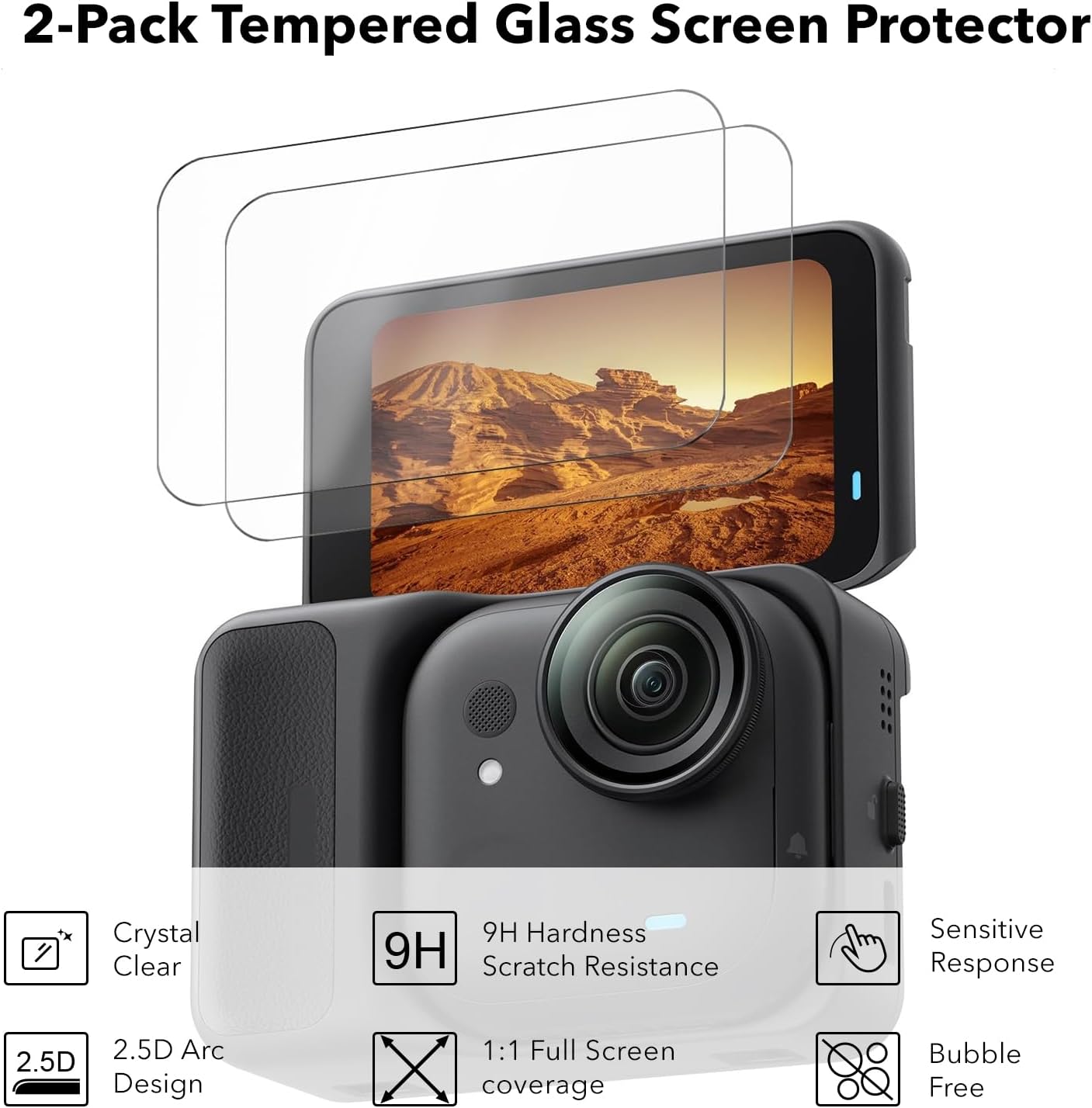 Detalle de SYMIK Small Carrying Case for Insta360 GO Ultra – Compact Travel Shield