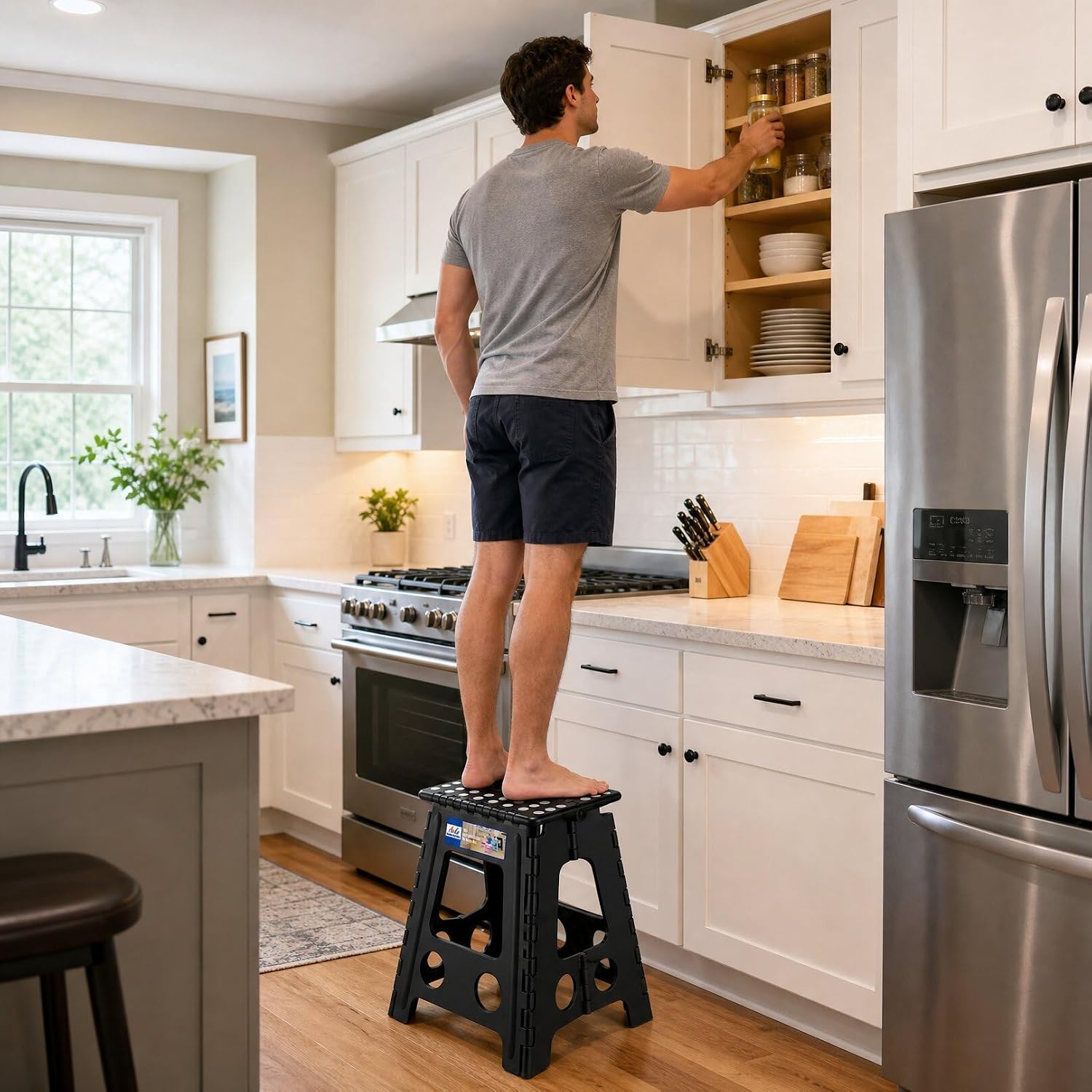 Thumbnail 6 de ACKO Folding Step Stool 16 Inch 400 lbs