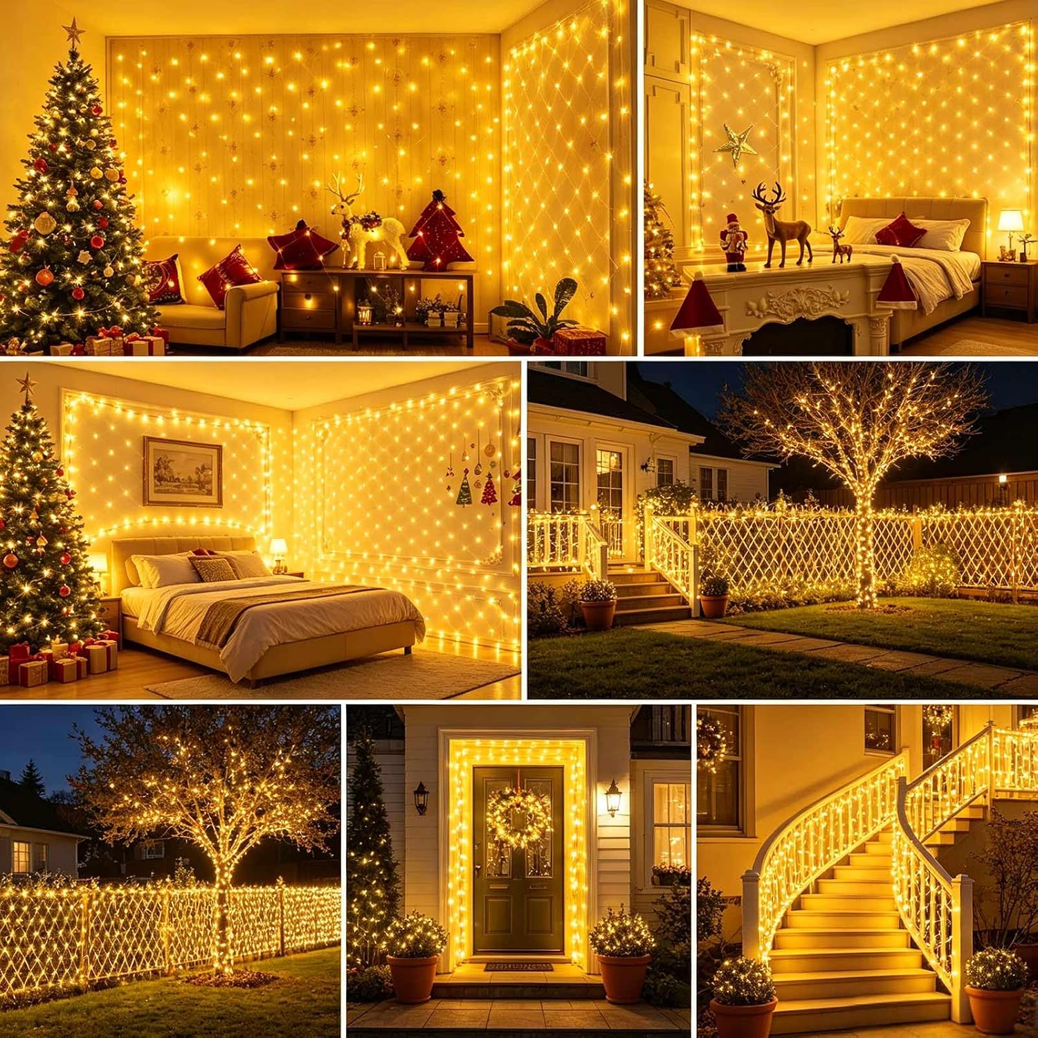 Thumbnail 1 de Joycome Rete Luminosa Natale esterno 3x2 m con 200 LED, spina, timer e 8 modalità